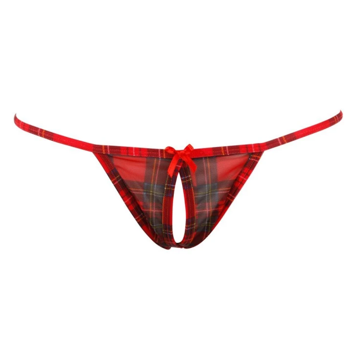 Kostium COTTELLI LINGERIE - Kratka Czerwona, Koronka, Mini, Regulowane Ramiączka