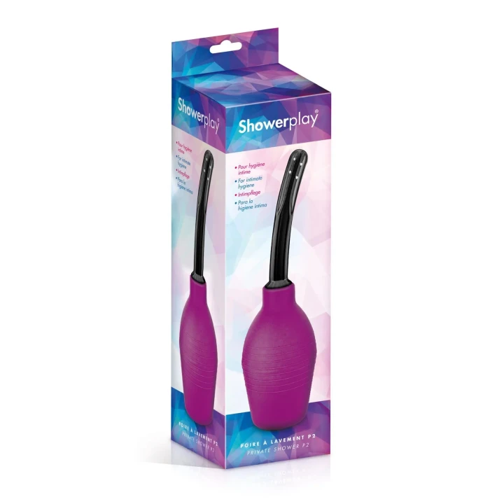Enema – Purple Enema Bear 310 ml z serii Showerplay P2, ergonomiczny design, łatwość użycia