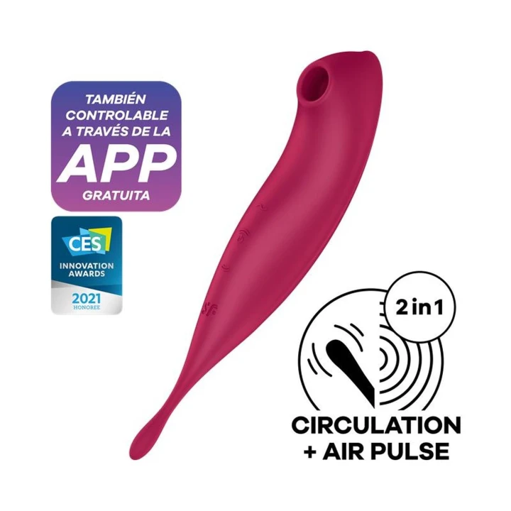 Wibrator punktowy Satisfyer Connect APP - 2 silniki, 11 intensywności, wodoodporny