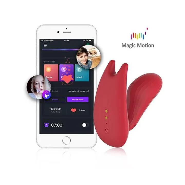 Wibrator podwójny Magic Umi - sterowanie aplikacją, wodoodporny, 10 prędkości