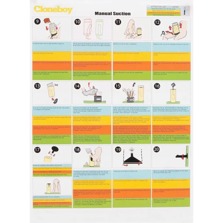 Dildo DIY Cloneboy - Silikon, 20 cm długości, 4 cm średnicy, z podstawką ssącą