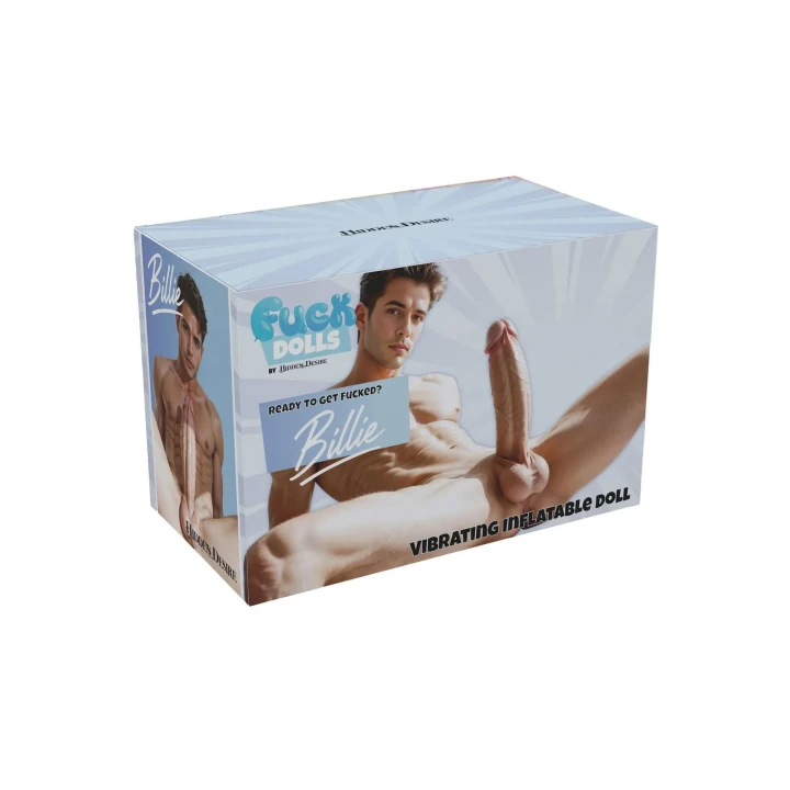 Nadmuchiwany partner - Big Boner Billie, długość 180cm, wibrujący, realistyczny analny otwór