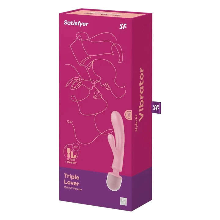 Wibrator punktu G Satisfyer Triple Lover - 3 silniki, 24 tryby prędkości