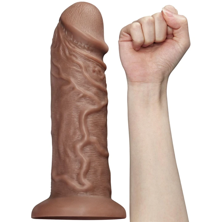 Dildo 10,5'' LoveToy Legendary, elastyczny, wibracje 10 funkcji, realistyczny materiał PVC