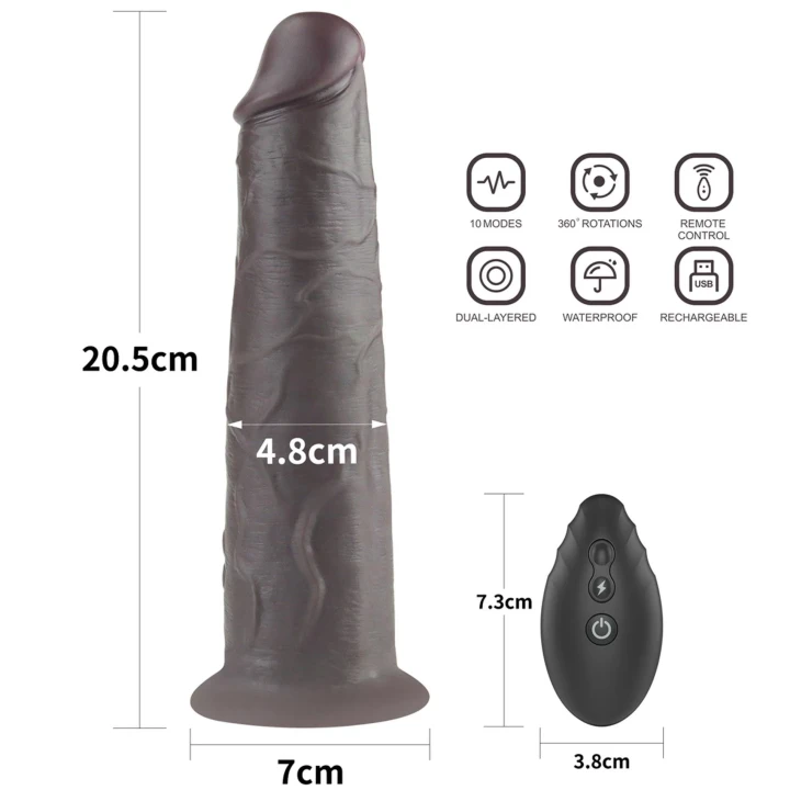 Dildo Lovetoy Nature z platynowego silikonu, 10 trybów wibracji, zdalne sterowanie