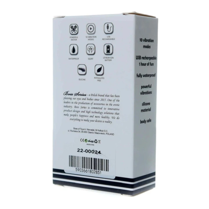 Wibrator do stymulacji - Seria Szminkowa, wodoodporny, 10 poziomów wibracji, silikon