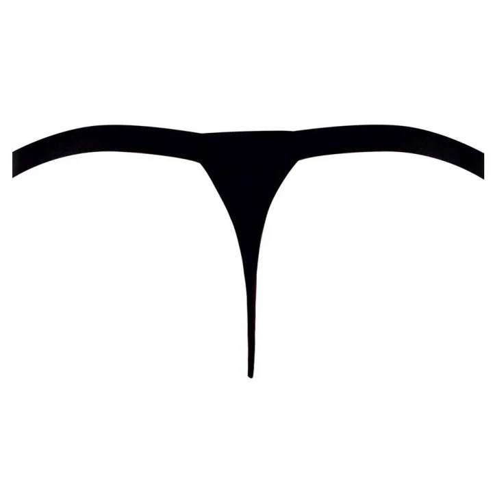 Stringi męskie Svenjoyment, 90% poliester, brokatowe kamienie, czarne, elastyczne