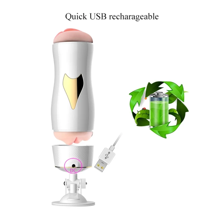 Masturbator podwójny CyberSkin® - 7 funkcji wibracji, z przyssawką, dłuższy 24,8 cm