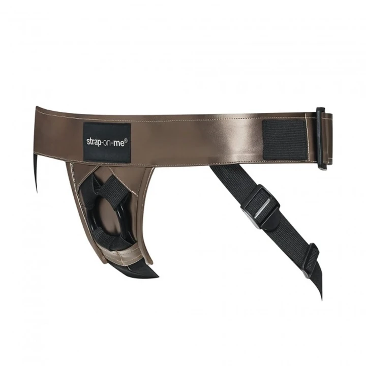 Szelki strap-on-me® Curious - regulowane, z sztucznej skóry, kompatybilne z dildami