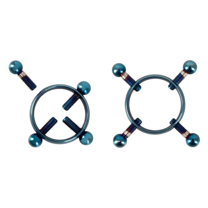 Zaciski na sutki Bad Kitty, stal nierdzewna, regulowana średnica 0,4-1,8 cm