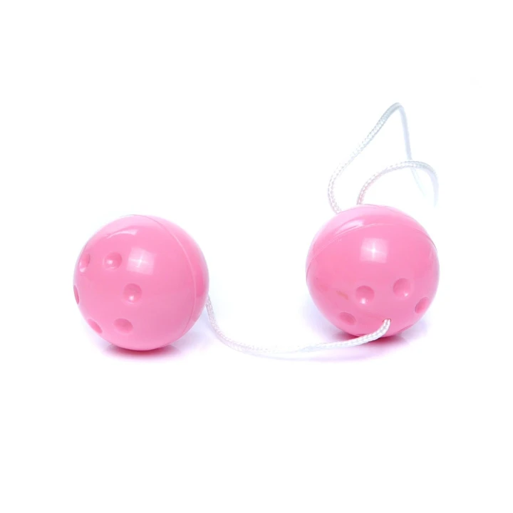 Kulki gejszy Duo-Balls Light Pink, 21 cm długości, 3,2 cm średnicy, trening Kegla