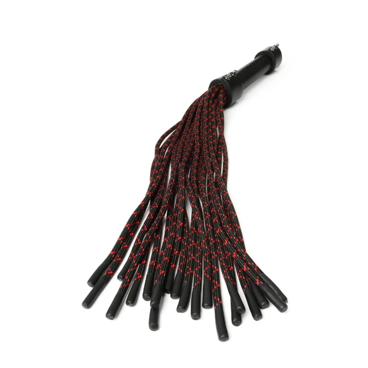 Flogger skórzany Hidden Desire, długość 55 cm, naturalna skóra, cynkowy uchwyt