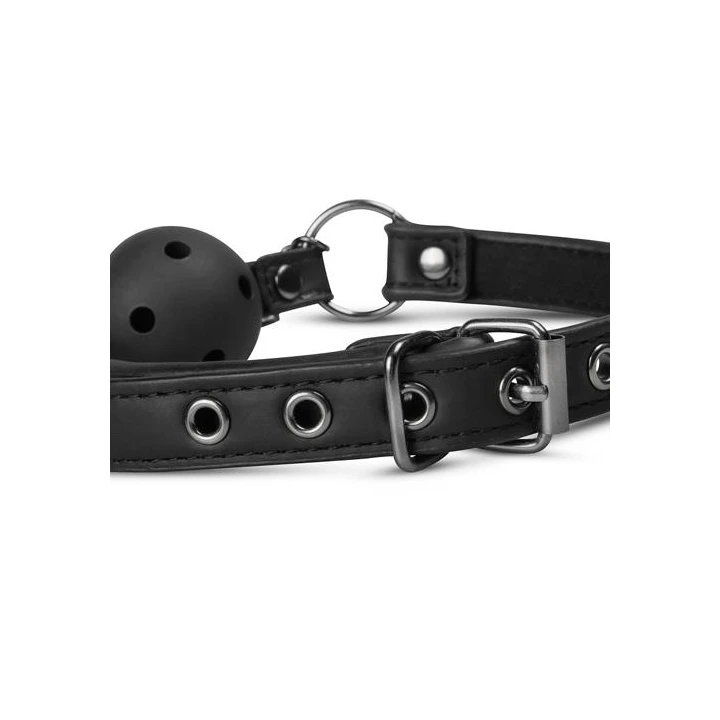 Knebel kulkowy z zaciskami na sutki EasyToys, regulowany, z otworami wentylacyjnymi