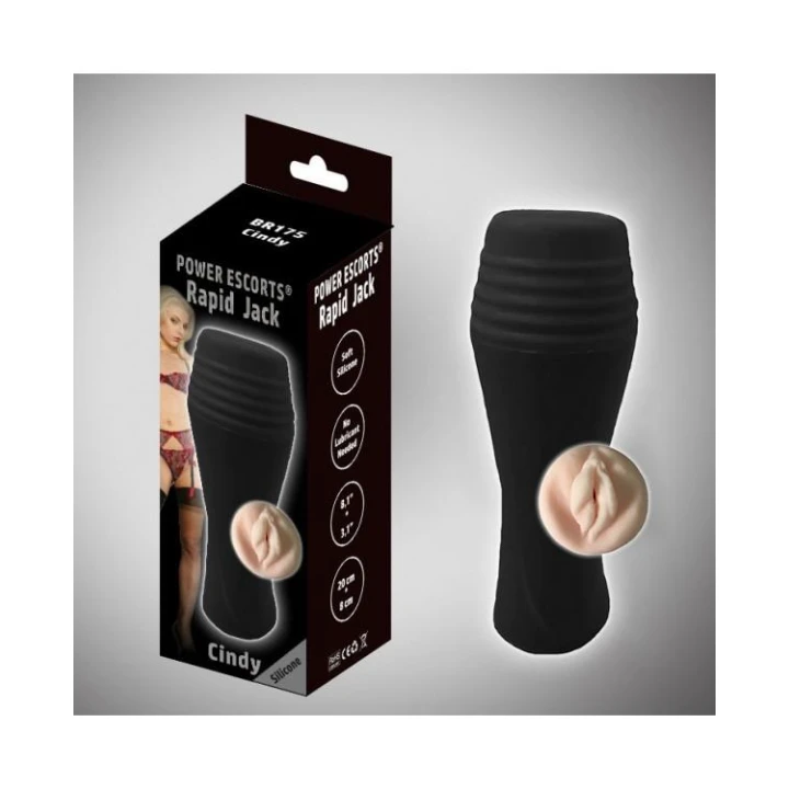 Masturbator pochwowy Power Escorts Rapid Jack Cindy 20 cm, średnica 8 cm, twarde etui