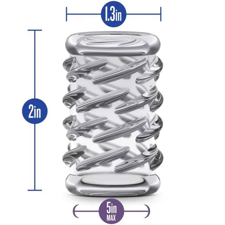 Nakładka na penisa Stay Hard 06 Clear, TPE, wymiar 2,5 cm, stymulacja wewnętrzna