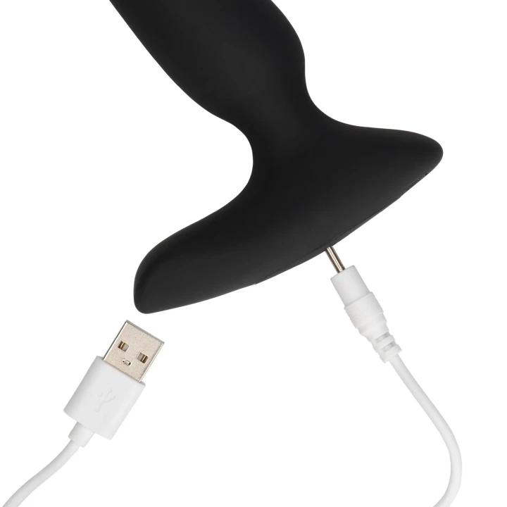 Wibrujący korek analny Loveline z pilotem, silikonowy, gładka powierzchnia