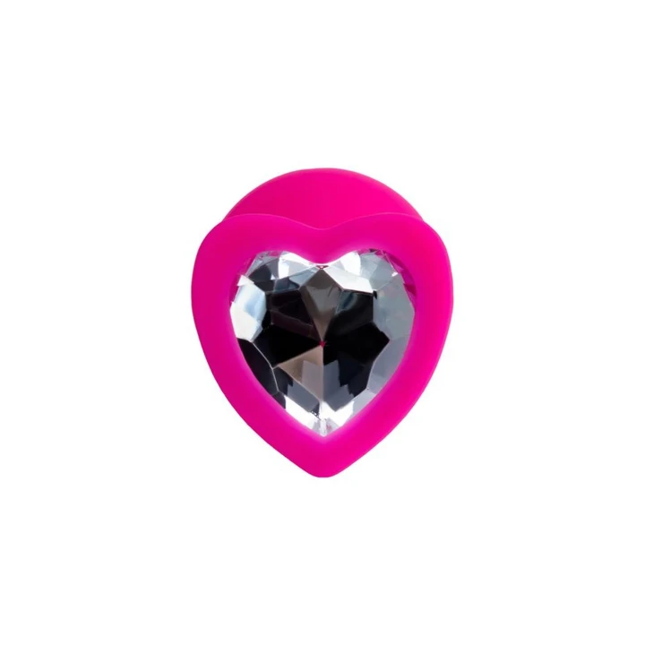 Plug analny Diamond Heart, silikonowy, z eleganckim sercem, dla początkujących i zaawansowanych