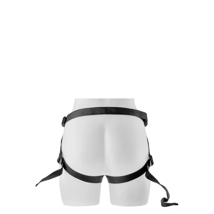 Uprząż z dildo BLAZE - regulowane paski, PVC, średnica 4 cm, długość 13 cm