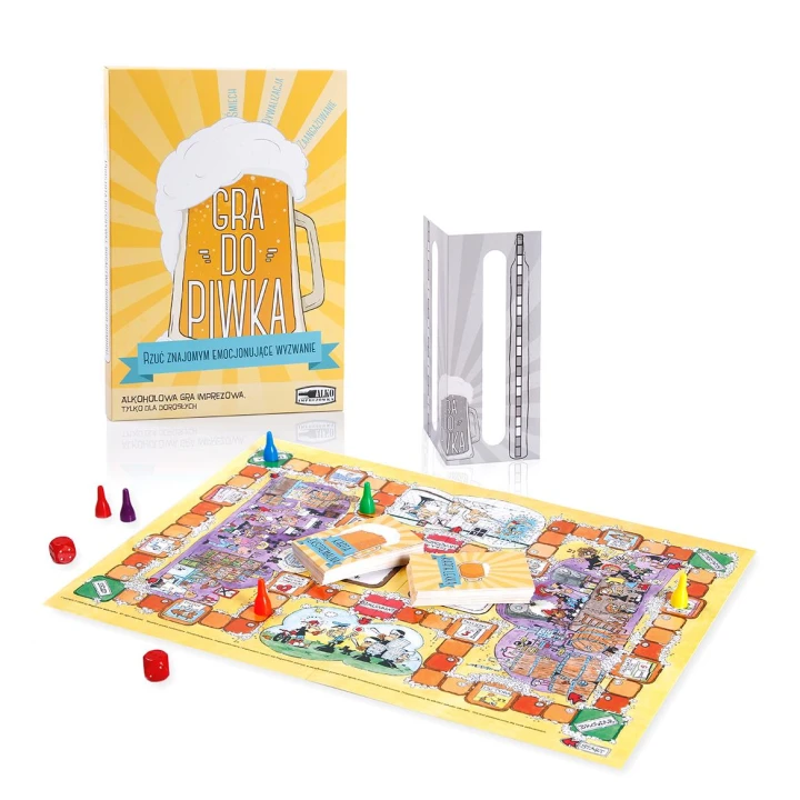 Gra towarzyska - Piwna Ekstaza - 40 zabawnych kart, miarka, max 6 graczy