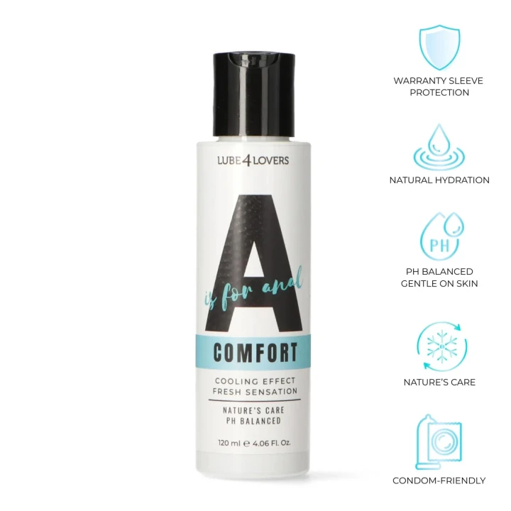 Lubrykant analny A is for Comfort 120 ml - Wodny, Chłodzący, Dermatologicznie testowany
