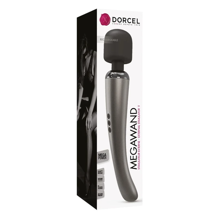 Wibrator różdżka Dorcel Megawand, 20 trybów, 8 prędkości, elastyczna główka