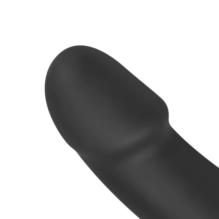 Dildo strap-on No-Parts Morgan, 22 cm, silikon, czarny, elastyczny