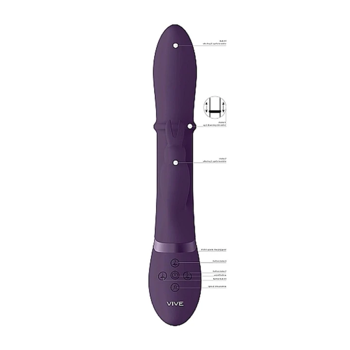 Wibrator króliczek VIVE Halo, 10 trybów wibracji, wodoodporny, silikon medyczny