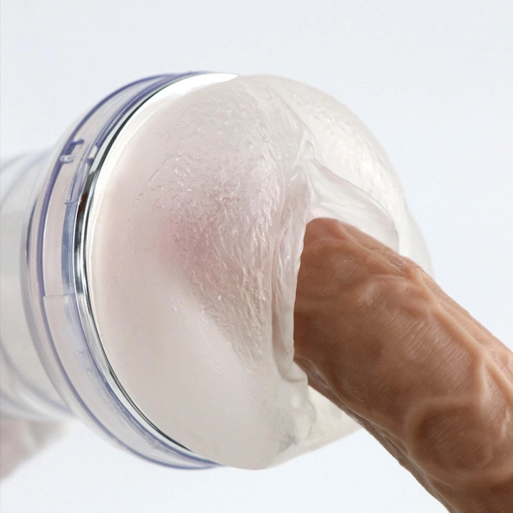 Masturbator ręczny Crystal Touch – przezroczysty, teksturowane wnętrze, wyjmowany wkład