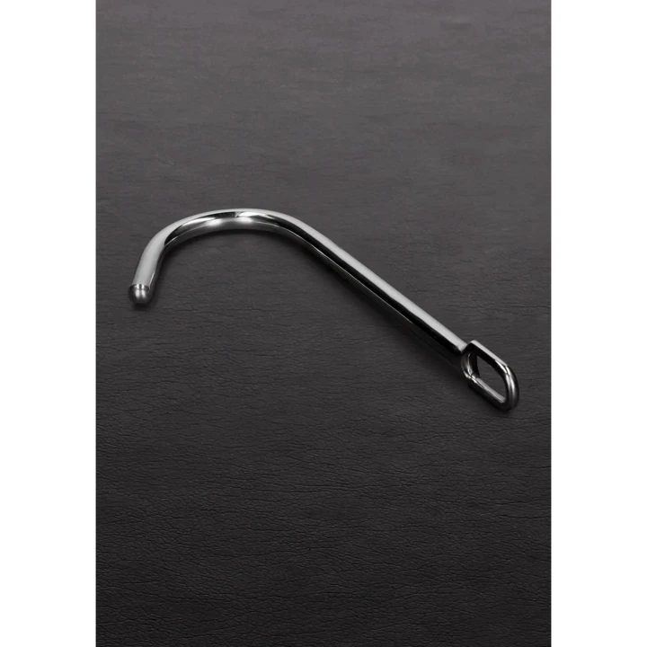 Hak waginalny stalowy - 24,5cm długości, 1,2cm grubości, z podwójnym pierścieniem