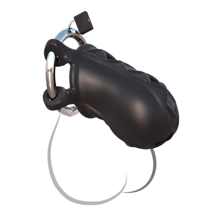 Klatka na penisa FCR Extreme: silikonowa, metalowy zamek, regulowany pierścień