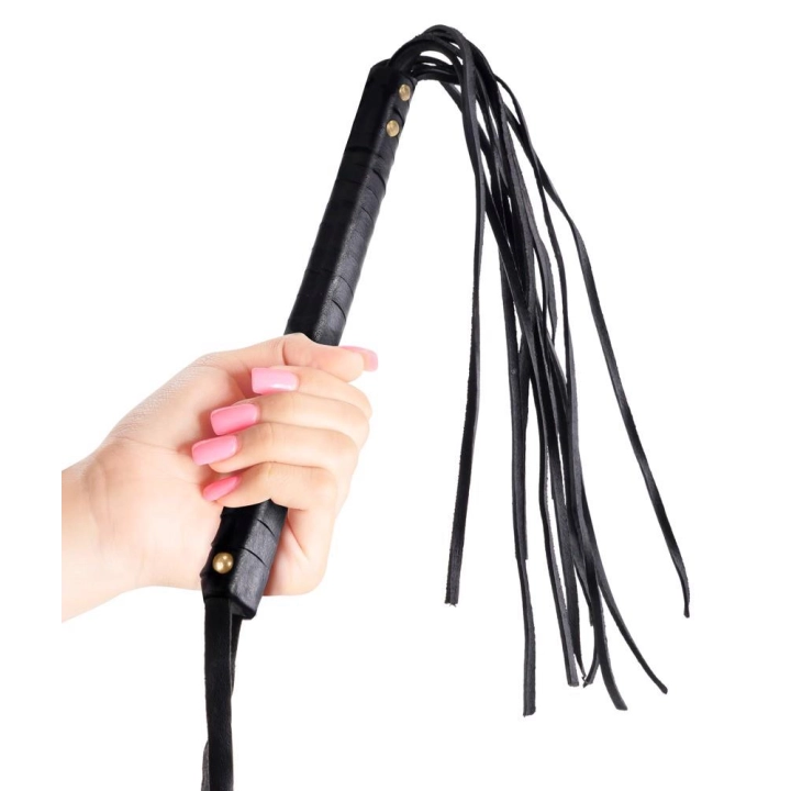 Pejcz (flogger) FFS First Time – miękka sztuczna skóra, owinięty uchwyt, 63,5 cm