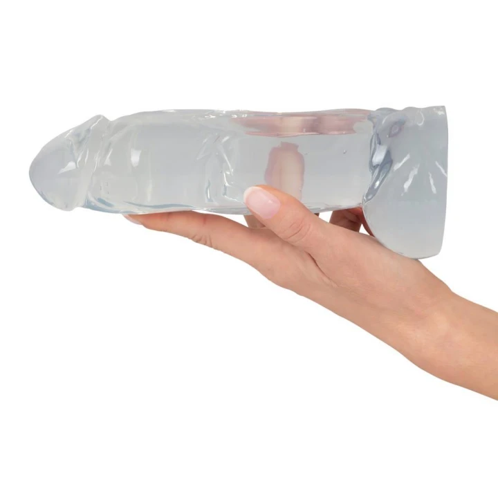 Dildo przezroczysty, galaretowaty - 5 cm, długość 23 cm, elastyczny PVC