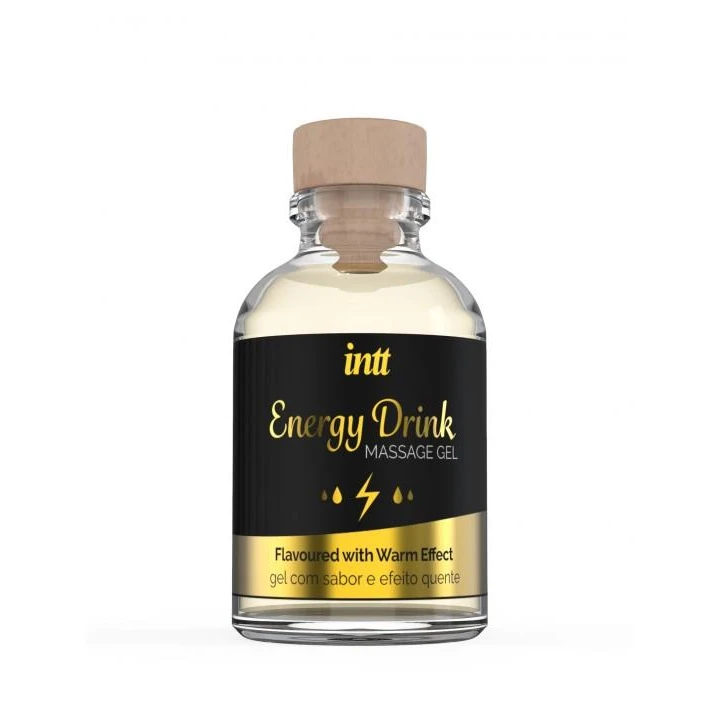 Żel do masażu i całowania Żel-MASSAGE, Energy Drink, 30 ml, rozgrzewający smak