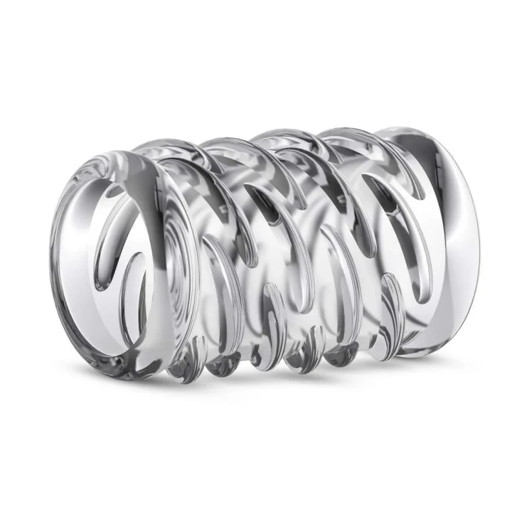 Nakładka na penisa Stay Hard 06 Clear, TPE, wymiar 2,5 cm, stymulacja wewnętrzna