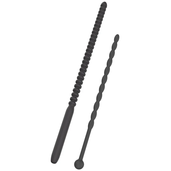 Rozszerzacze penisa prążkowane Extreme Ripped, silikonowe, 15.6 cm/24.1 cm, 2 szt.