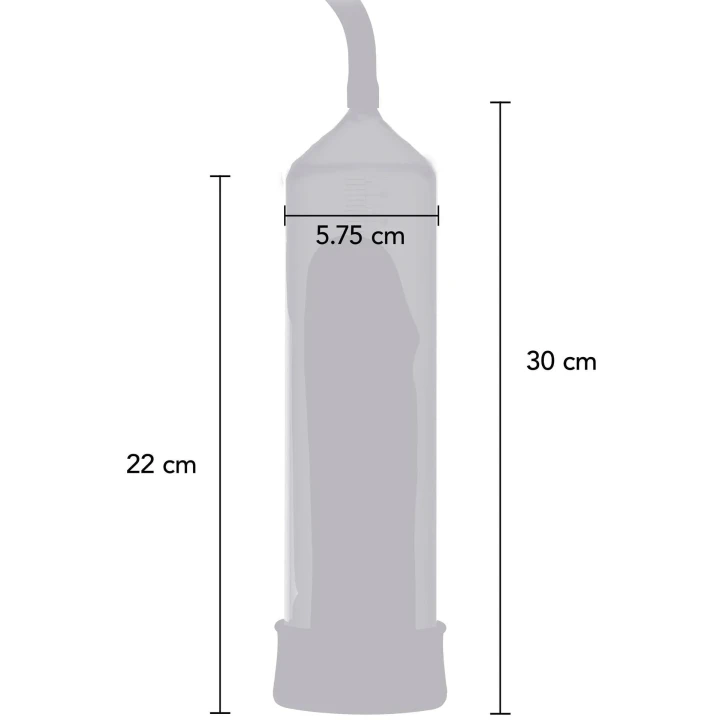 Pompa do penisa FUSION X - poliwęglan, silikon, długość 30 cm, średnica 5,75 cm