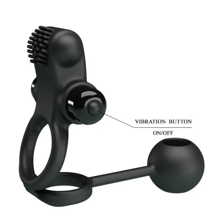 Nakładka na penisa - Pretty Love, Silikon ABS, 10 funkcji wibracji, wodoodporna