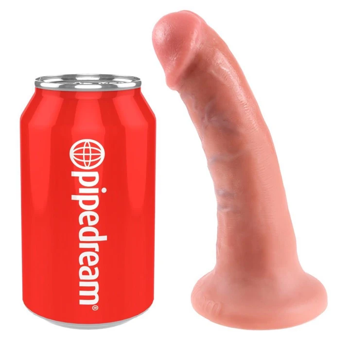 Dildo King Cock 6 cali, PVC, naturalny wygląd, przyssawka, średnica 4,3 cm