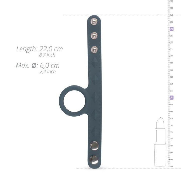 Pierścień Cock & Ball Boners - S/M, silikon, regulowany, szary