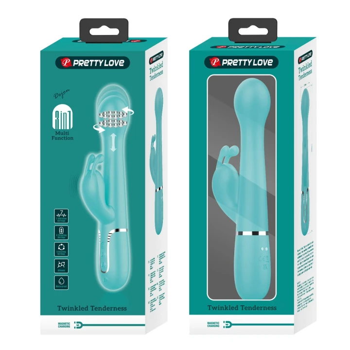 Wibrator króliczek Pretty Love - Silikonowy, 7 funkcji wibracji, 4 ustawienia thrusting