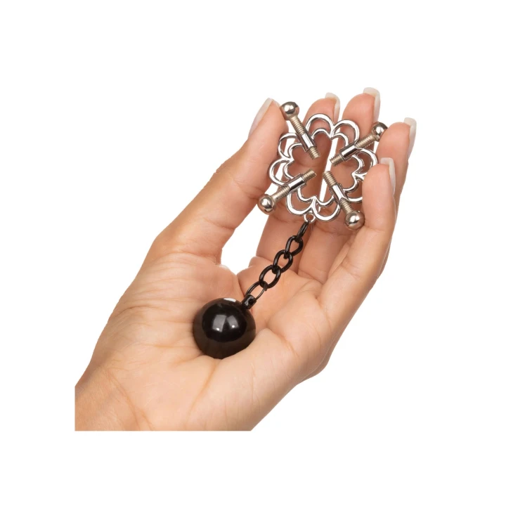 Narzędzie do stymulacji sutków, metalowe 4-punktowe, odporny na wodę, bez niklu