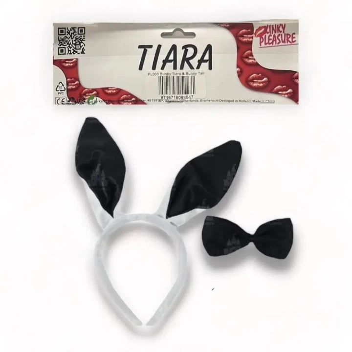 Zestaw do odgrywania ról - Kinky Pleasure: Tiara i Ogon Króliczka, Elegancka Białość