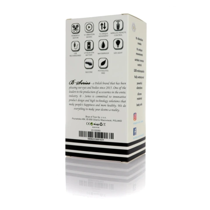 Masażer prostaty Stymulator - 10 trybów, wodoodporny, zdalne sterowanie