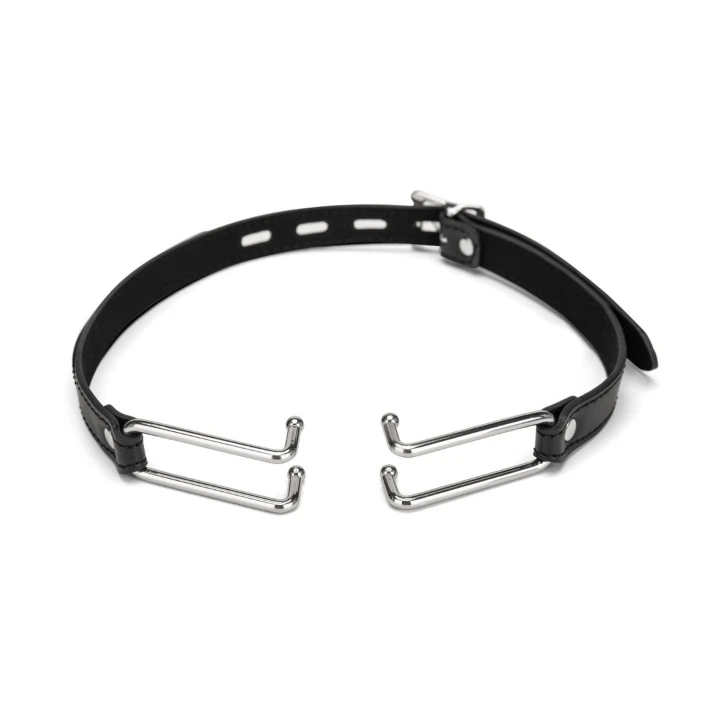 Knebel do ust Me You Us - Czarny, Rozciągający, Regulowane paski PU skóra