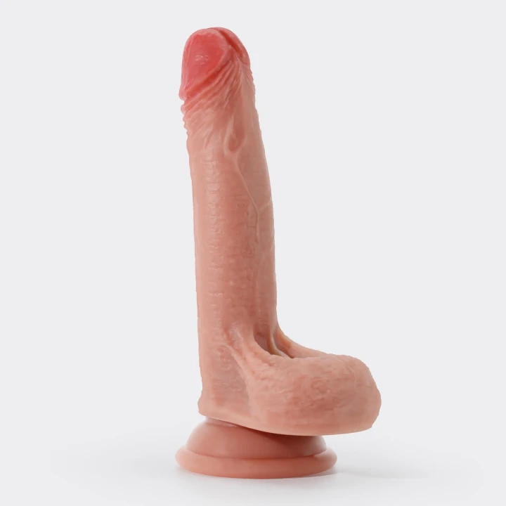 Dildo Crushious Inviktus 19 cm, płynny silikon, przyssawka, wodoodporny
