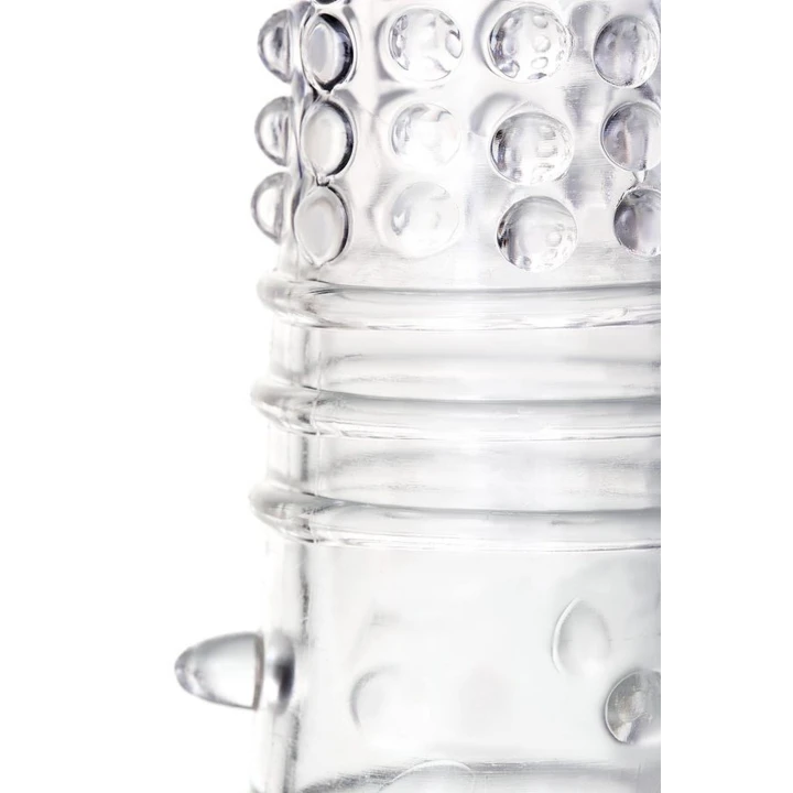 Nakładka na penisa A-Toys, TPR, przezroczysta, elastyczna, 14.7 cm