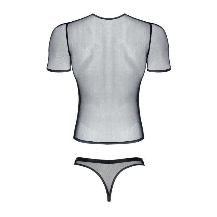 Koszulka męska RFP, elastyczna siateczka, transparentna, z stringami, rozmiar XL