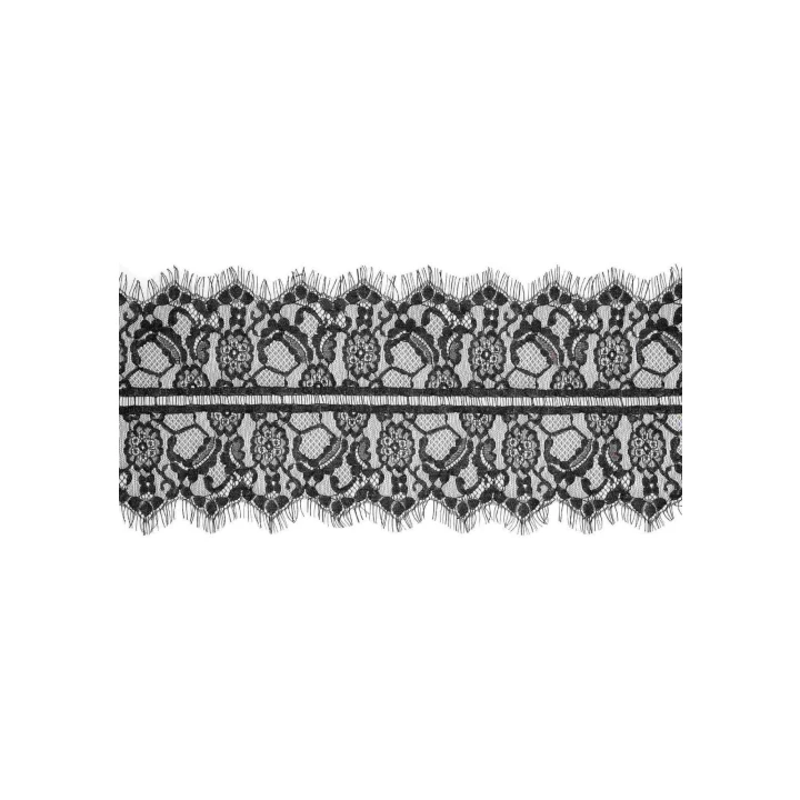 Maksująca zmysły maska koronka Ouch! - z elastycznymi paskami, jedwabna, lekka