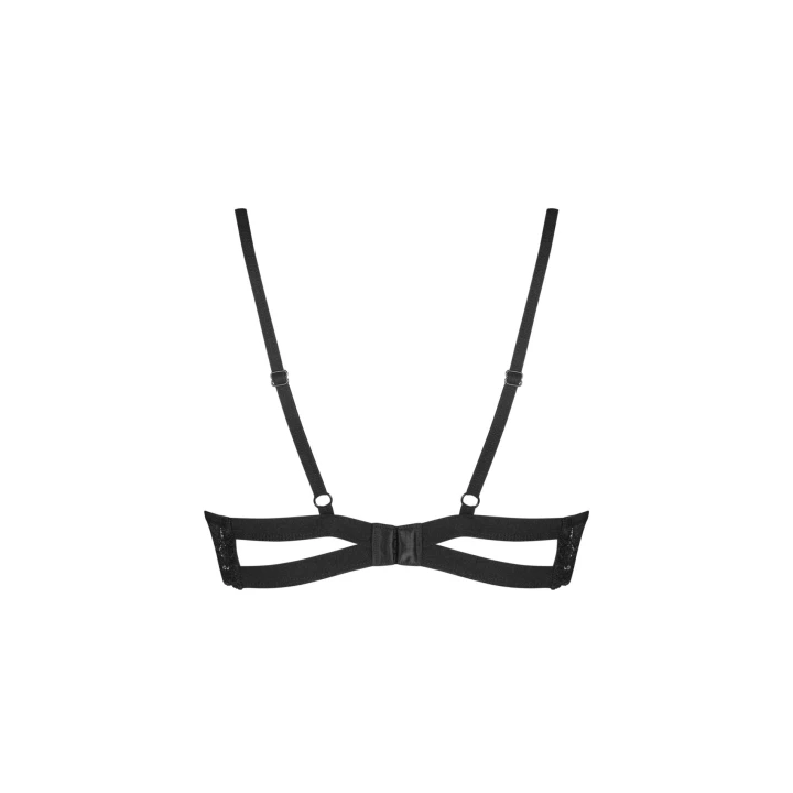 Biustonosz koronkowy OBSESSIVE Nutris XL/2XL, miseczki z fiszbinami, regulowane ramiączka