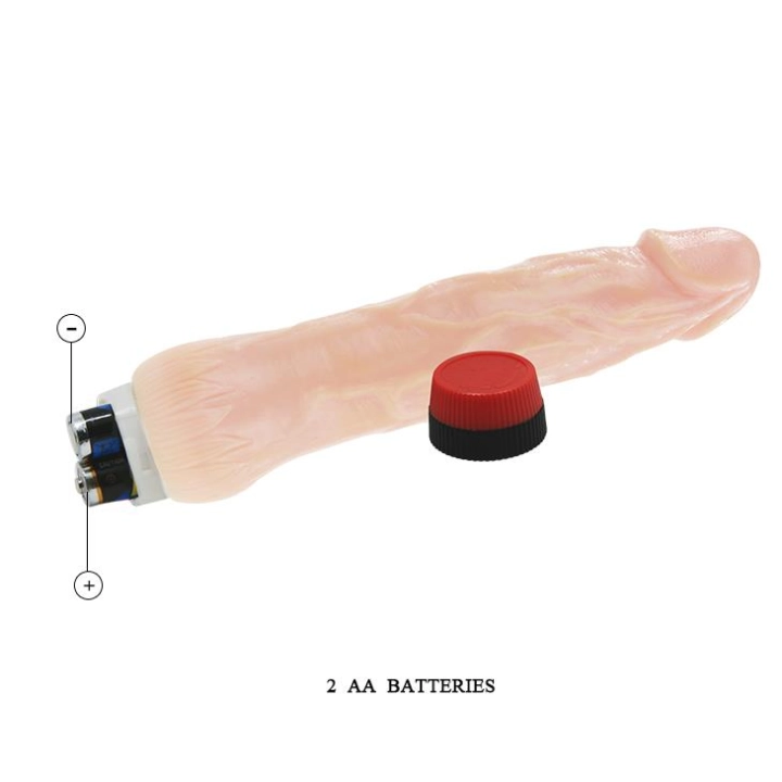 Wibrator dildo BAILE Rockin Dong – TPR/ABS, 21,5 cm, wodoodporny z regulacją prędkości
